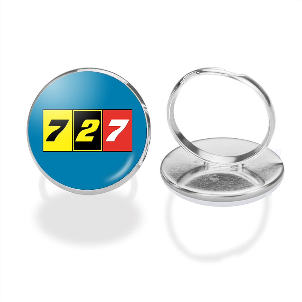 Flat Colourful 727 Designed Rings
