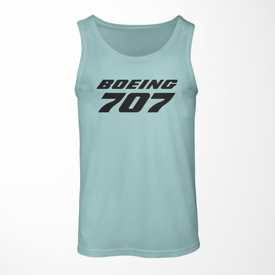 Boeing 707 & Text Designed Tank Tops
