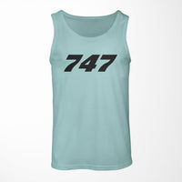 Thumbnail for 747 Flat Text Designed Tank Tops