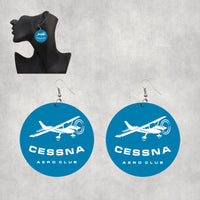 Thumbnail for Cessna Aeroclub Designed Wooden Drop Earrings