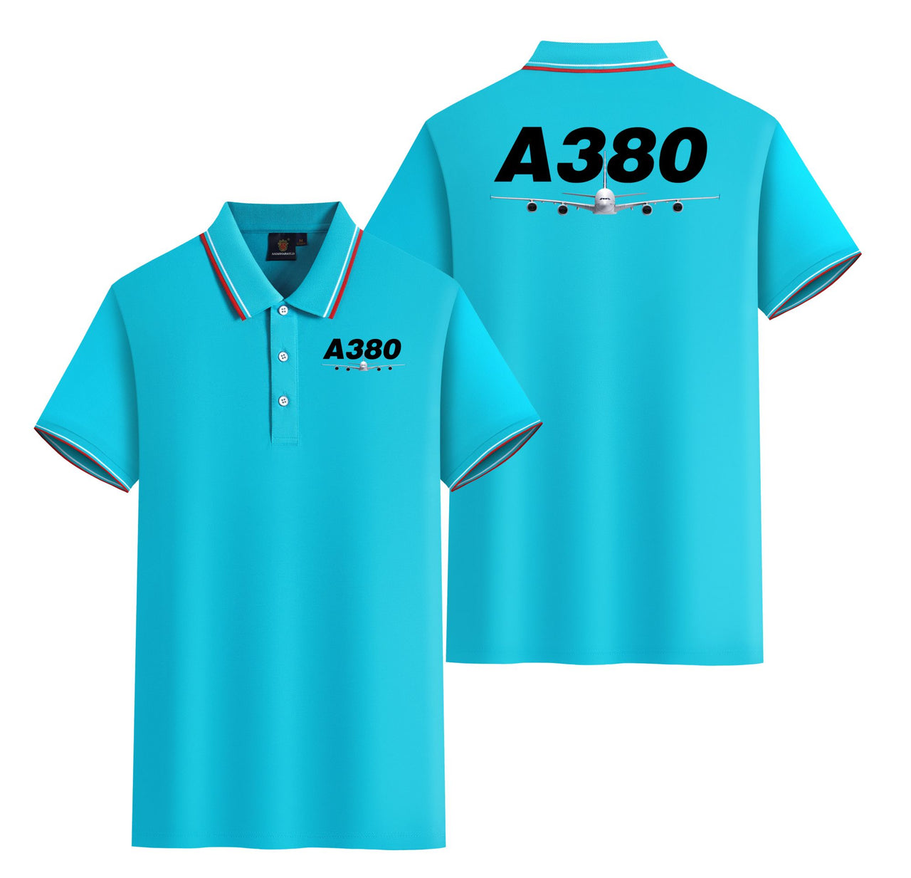 Super Airbus A380 Designed Stylish Polo T-Shirts (Double-Side)