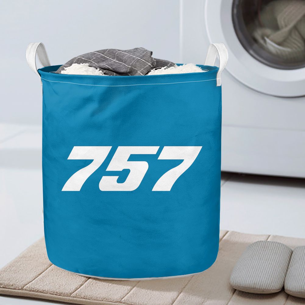 757 Flat Text Designed Laundry Baskets