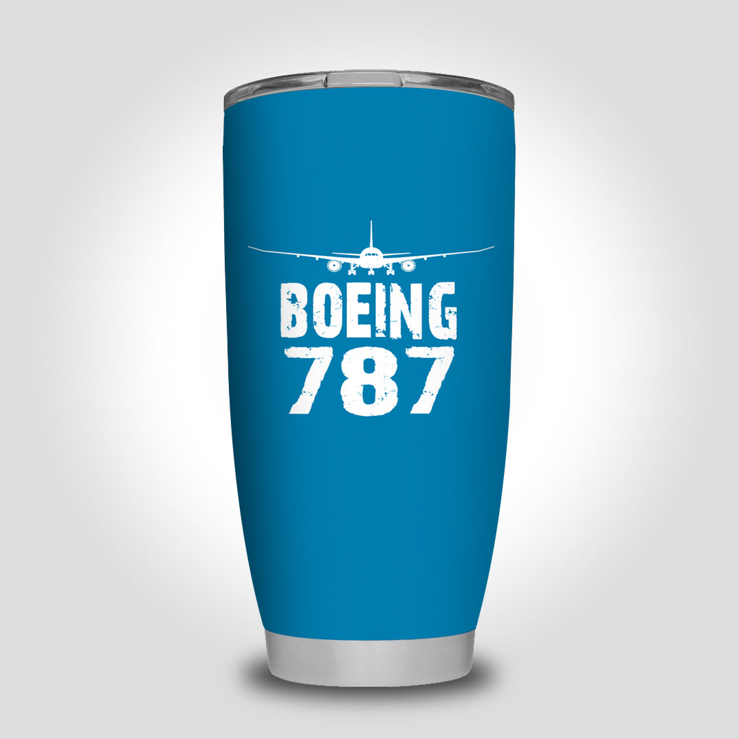 Boeing 787 & Plane Designed Tumbler Travel Mugs