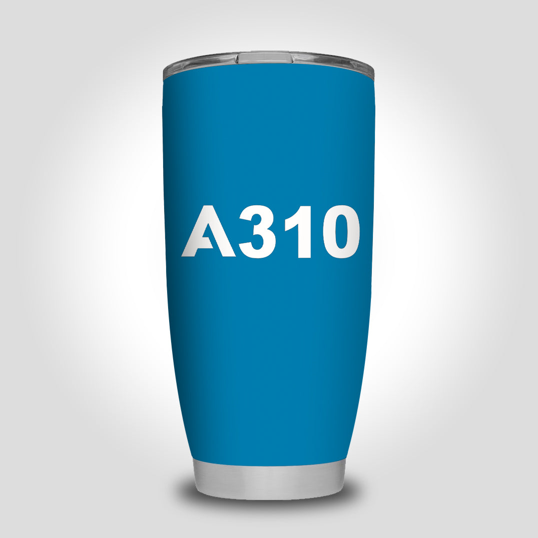 A310 Flat Text Designed Tumbler Travel Mugs