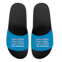 Thumbnail for I Fly Airplanes Designed Sport Slippers
