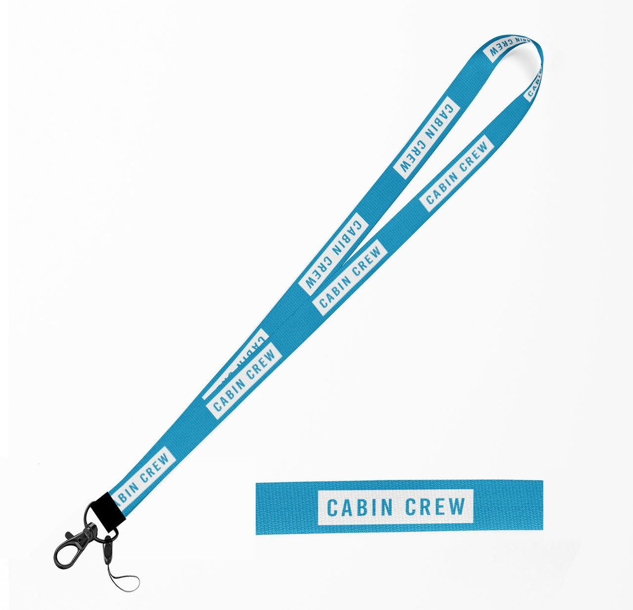 Cabin Crew Text Designed Lanyard & ID Holders