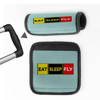 Thumbnail for Eat Sleep Fly (Colourful) Designed Neoprene Luggage Handle Covers