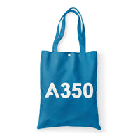 Thumbnail for A350 Flat Text Designed Tote Bags