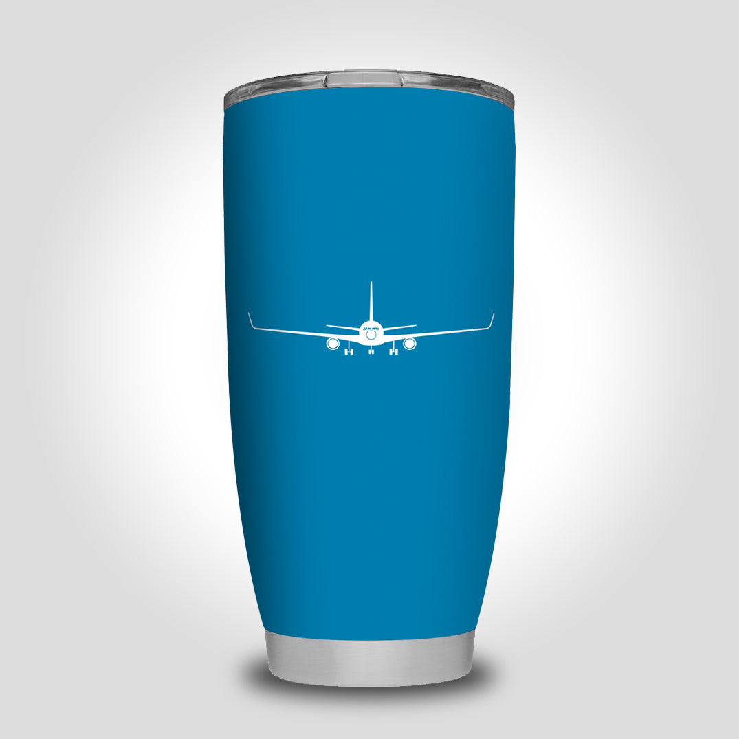 Boeing 767 Silhouette Designed Tumbler Travel Mugs