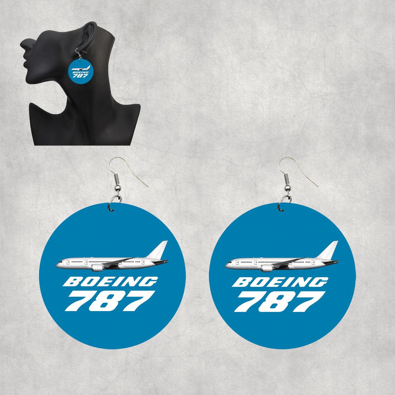The Boeing 787 Designed Wooden Drop Earrings