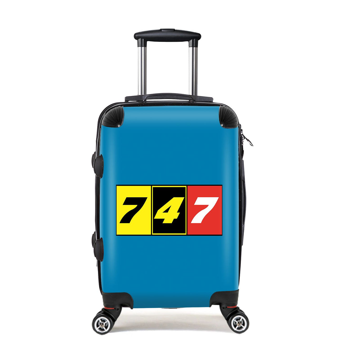 Flat Colourful 747 Designed Cabin Size Luggages