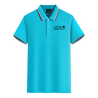 Thumbnail for Born To Fly Helicopter Designed Stylish Polo T-Shirts