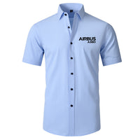 Thumbnail for Airbus A380 & Text Designed Short Sleeve Shirts