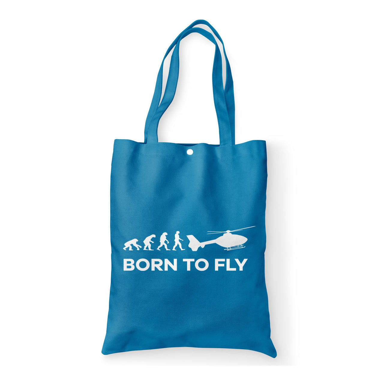 Born To Fly Helicopter Designed Tote Bags