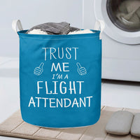 Thumbnail for Trust Me I'm a Flight Attendant Designed Laundry Baskets