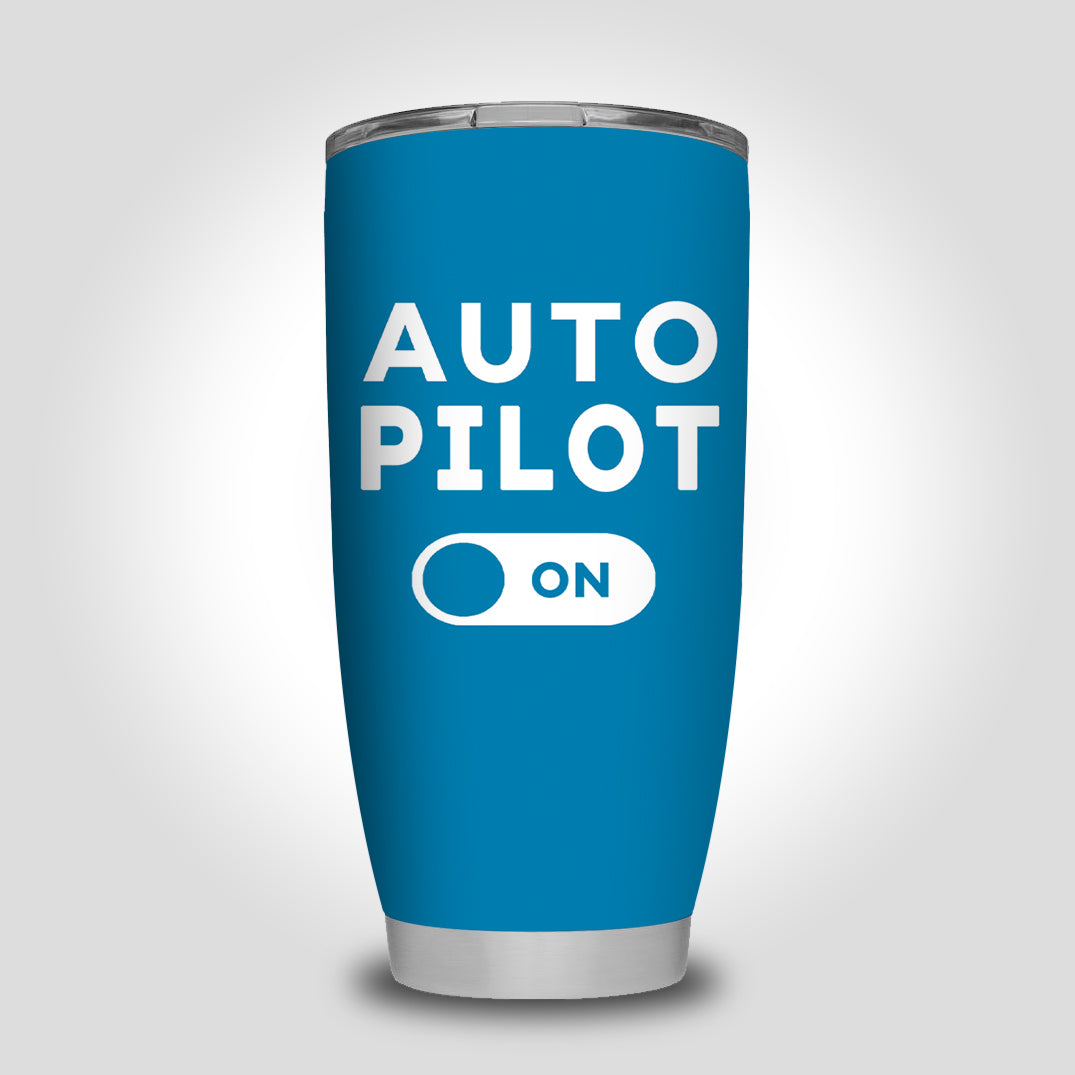 Auto Pilot ON Designed Tumbler Travel Mugs