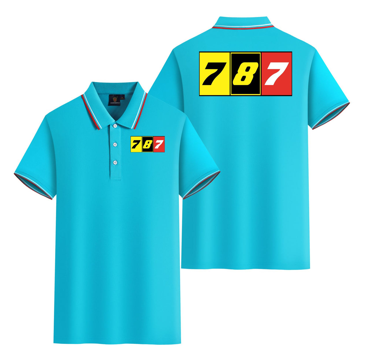 Flat Colourful 787 Designed Stylish Polo T-Shirts (Double-Side)