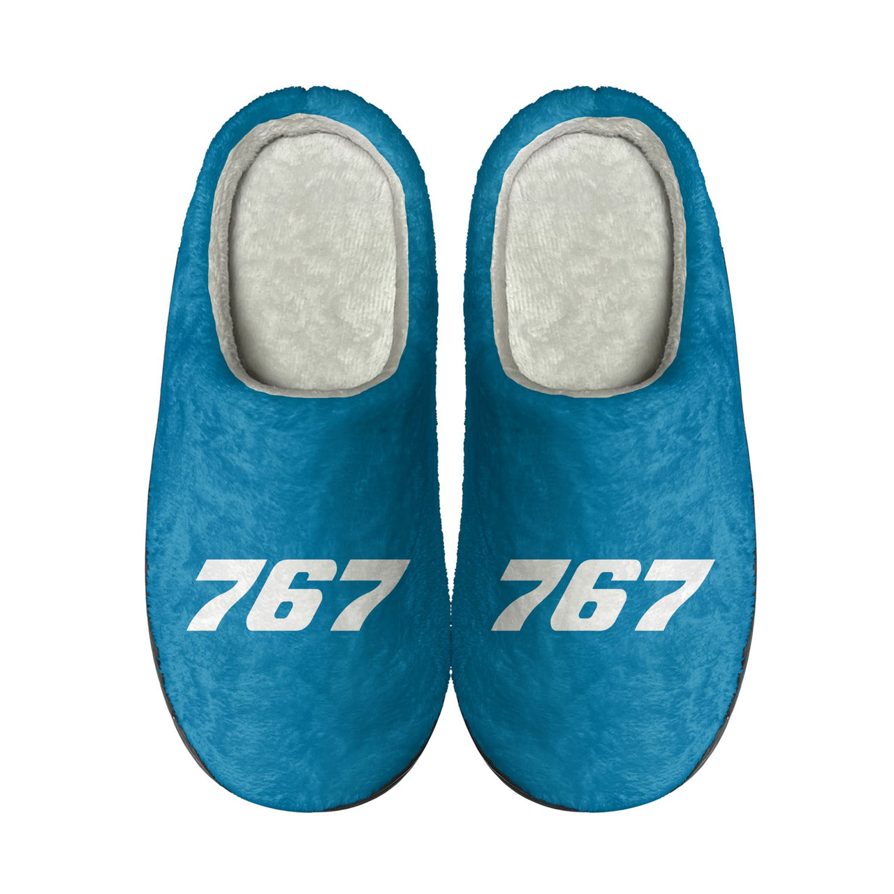 767 Flat Text Designed Cotton Slippers