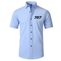 Thumbnail for 757 Flat Text Designed Short Sleeve Shirts