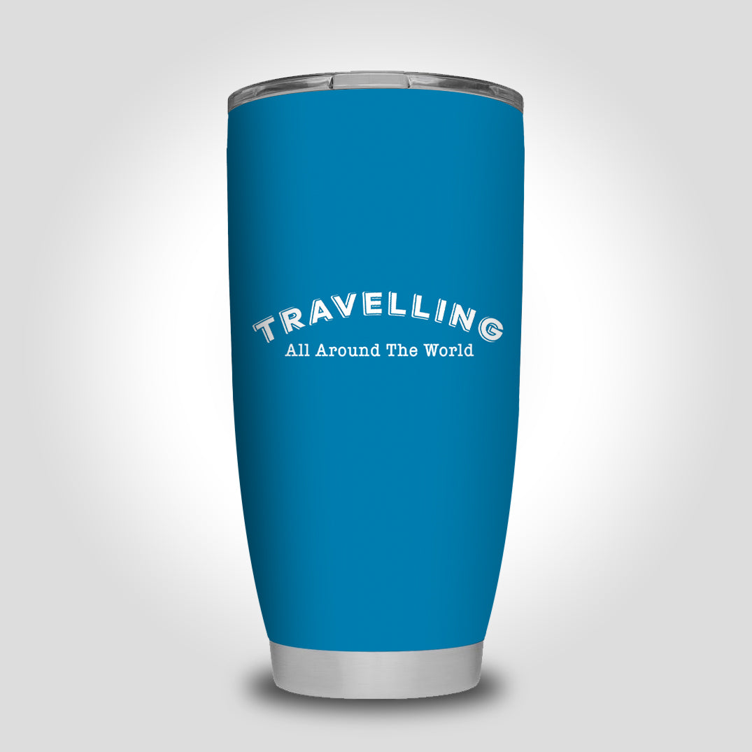 Travelling All Around The World Designed Tumbler Travel Mugs