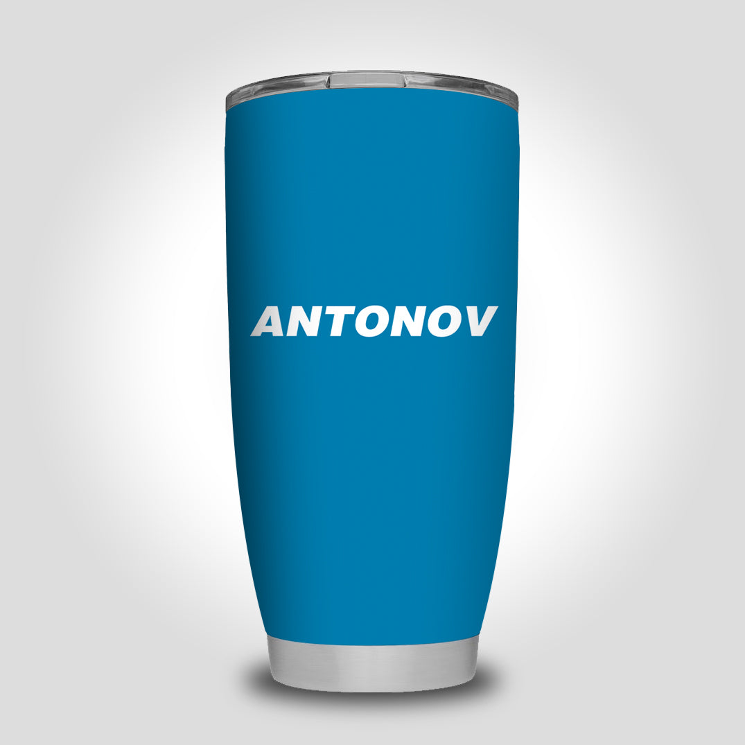 Antonov & Text Designed Tumbler Travel Mugs