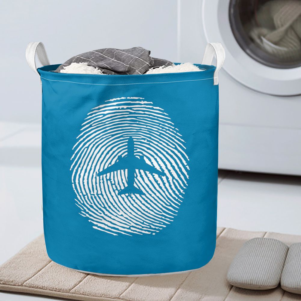 Aviation Finger Print Designed Laundry Baskets