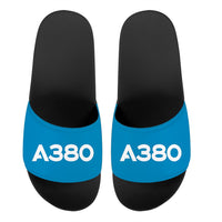 Thumbnail for A380 Flat Text Designed Sport Slippers