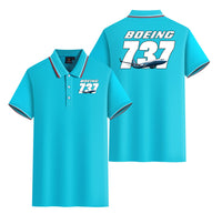 Thumbnail for Super Boeing 737+Text Designed Stylish Polo T-Shirts (Double-Side)