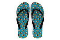 Thumbnail for Flat Colourful 747 Designed Slippers (Flip Flops)