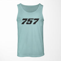 Thumbnail for 757 Flat Text Designed Tank Tops