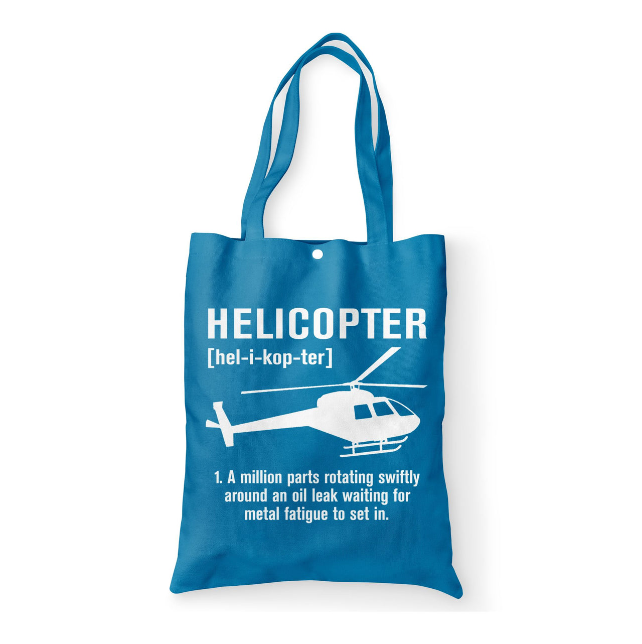 Helicopter [Noun] Designed Tote Bags