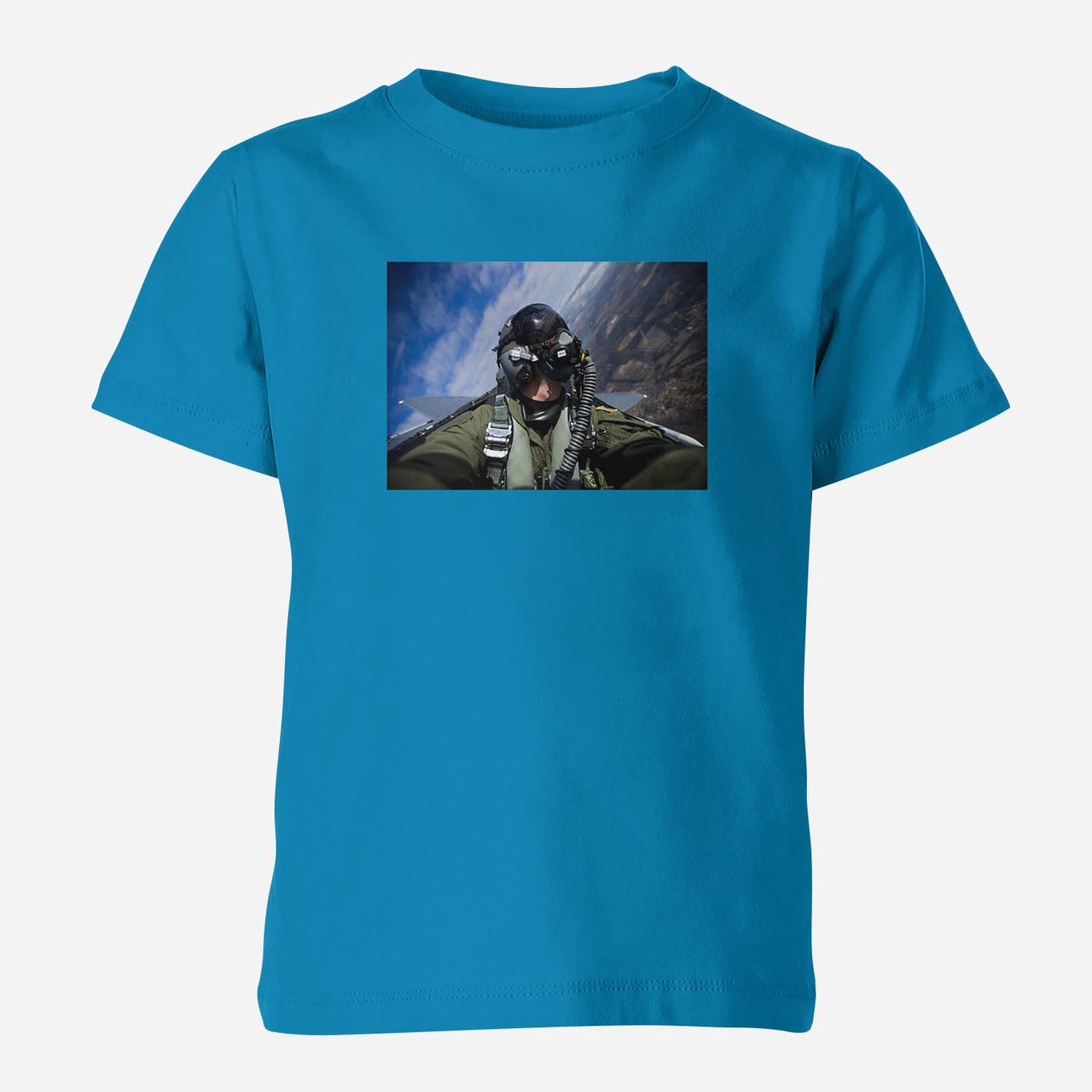Amazing Military Pilot Selfie Designed Children T-Shirts