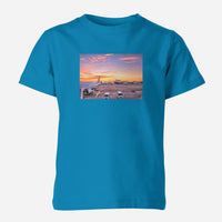 Thumbnail for Airport Photo During Sunset Designed Children T-Shirts