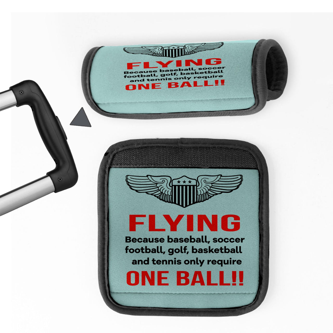 Flying One Ball Designed Neoprene Luggage Handle Covers