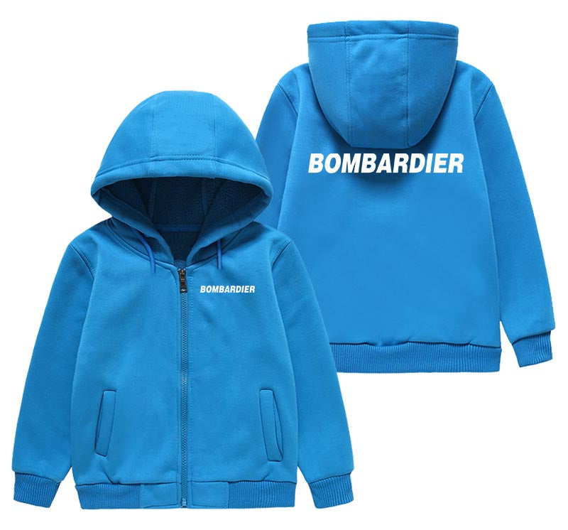 Bombardier & Text Designed "CHILDREN" Zipped Hoodies