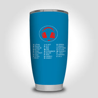 Thumbnail for Aviation Alphabet 3 Designed Tumbler Travel Mugs