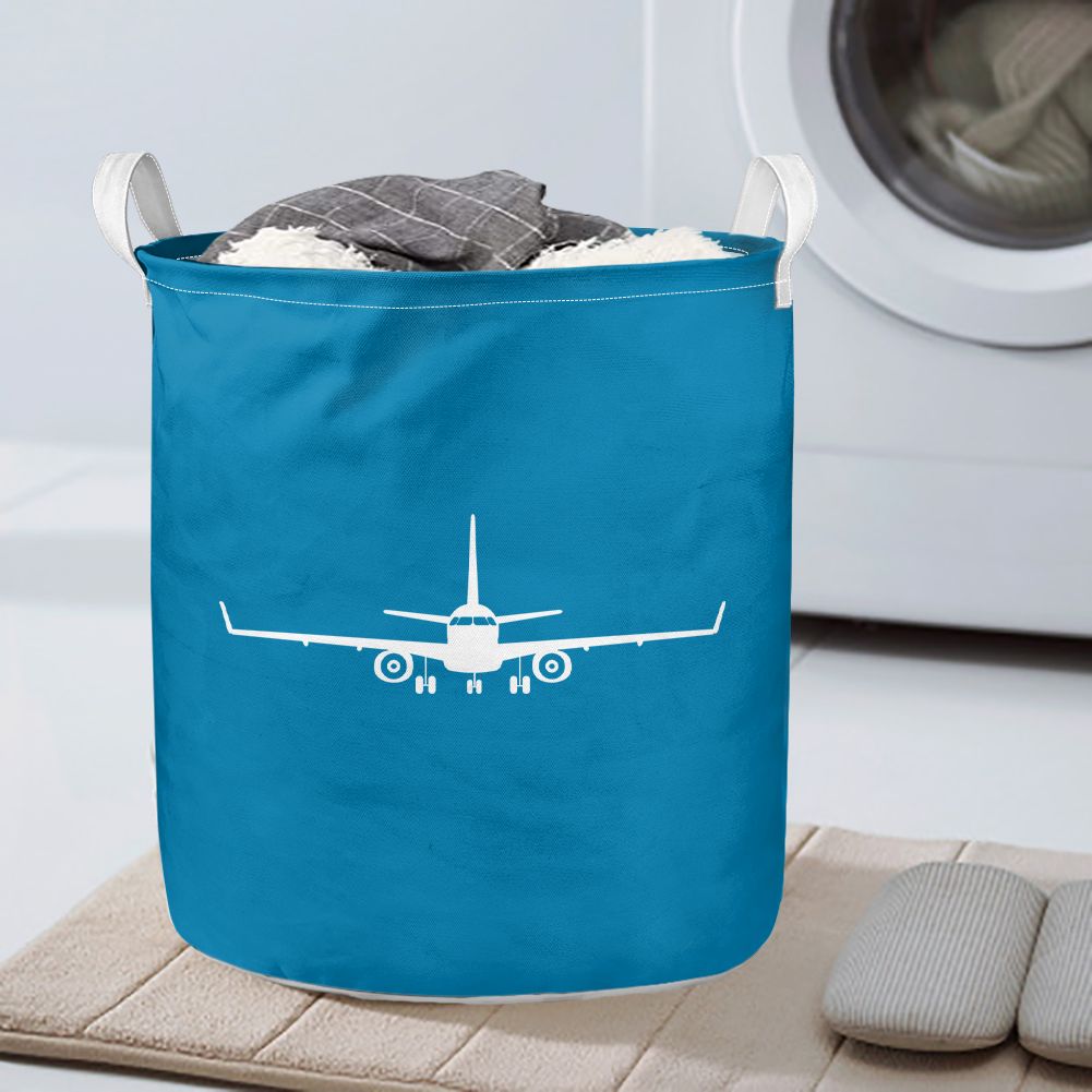 Embraer E-190 Silhouette Plane Designed Laundry Baskets