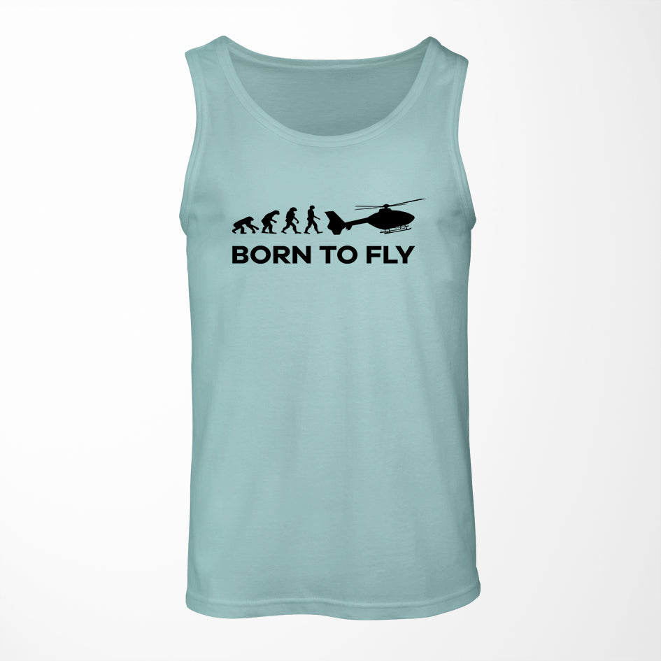 Born To Fly Helicopter Designed Tank Tops
