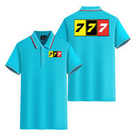 Thumbnail for Flat Colourful 777 Designed Stylish Polo T-Shirts (Double-Side)