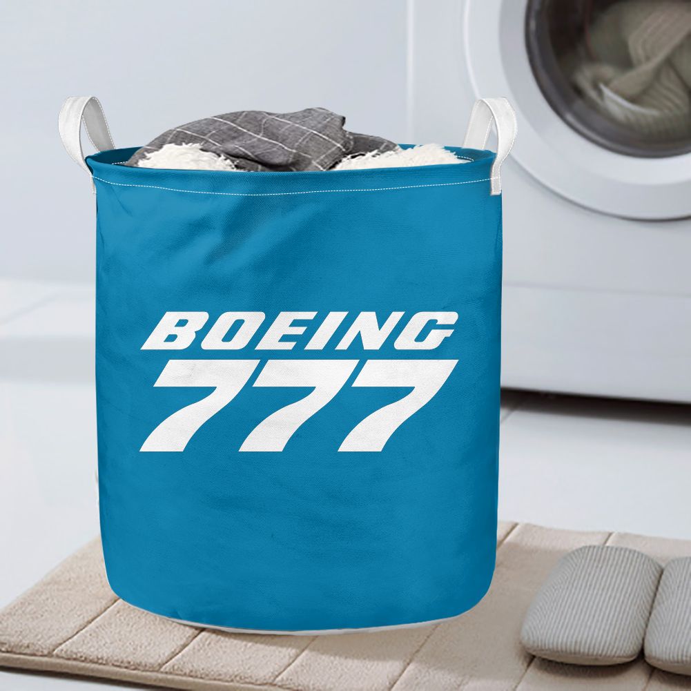 Boeing 777 & Text Designed Laundry Baskets