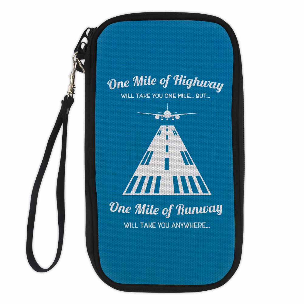 One Mile of Runway Will Take you Anywhere Designed Travel Cases & Wallets