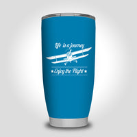 Thumbnail for Life is a journey Enjoy the Flight Designed Tumbler Travel Mugs