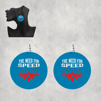 Thumbnail for The Need For Speed Designed Wooden Drop Earrings