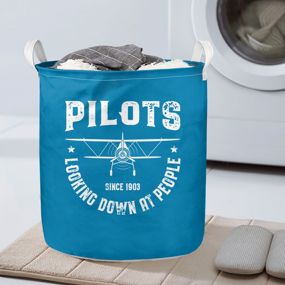 Pilots Looking Down at People Since 1903 Designed Laundry Baskets