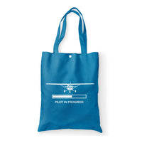 Thumbnail for Pilot In Progress (Cessna) Designed Tote Bags