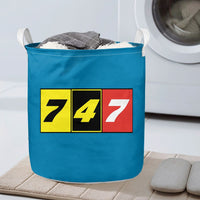 Thumbnail for Flat Colourful 747 Designed Laundry Baskets