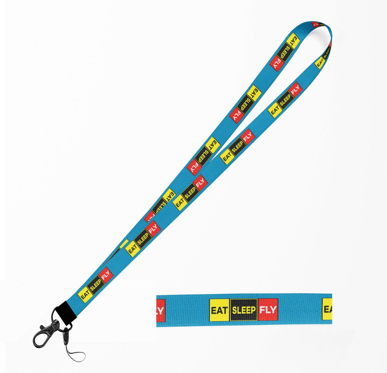 Eat Sleep Fly (Colourful) Designed Lanyard & ID Holders