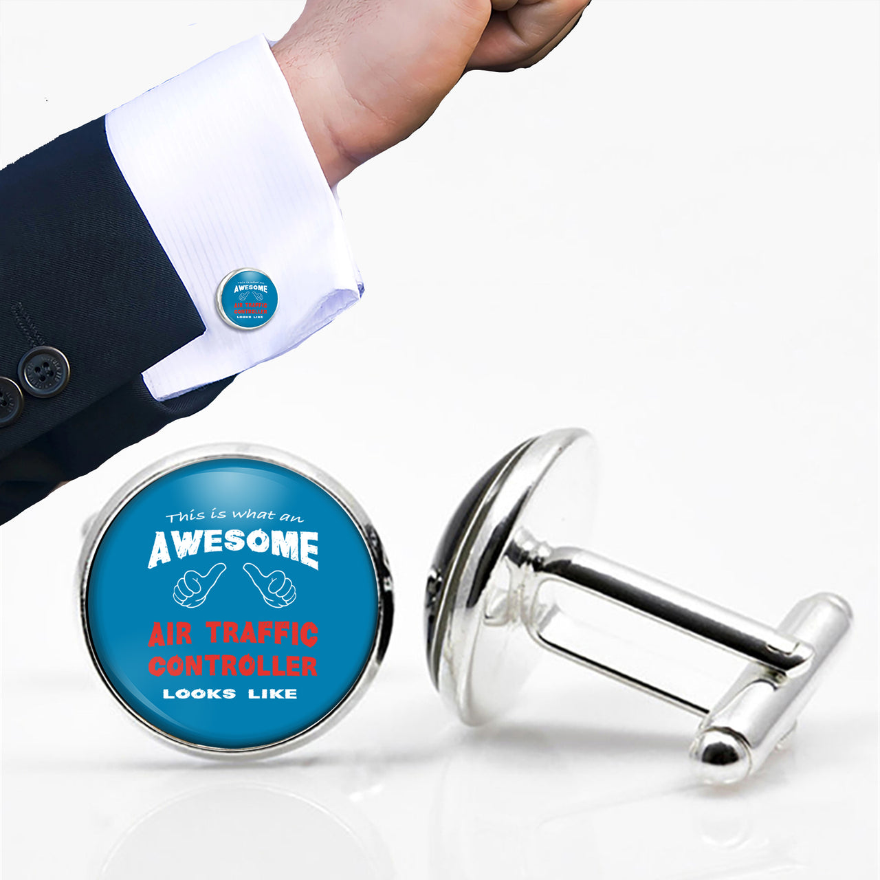 Air Traffic Controller Designed Cuff Links