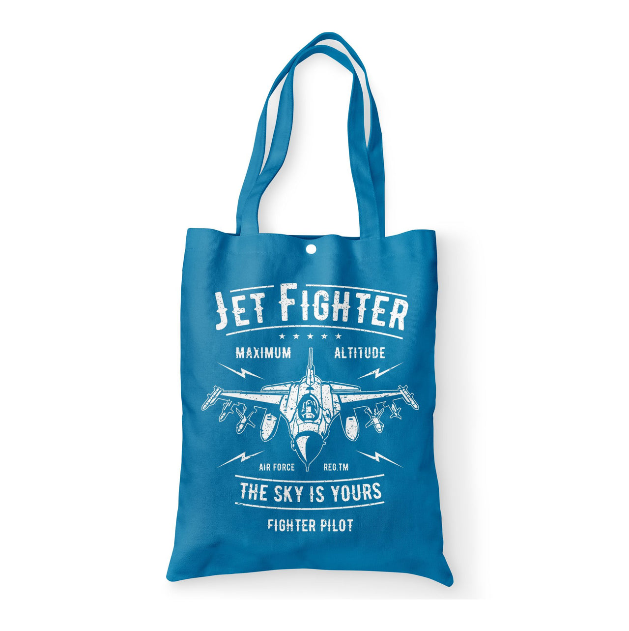 Jet Fighter - The Sky is Yours Designed Tote Bags