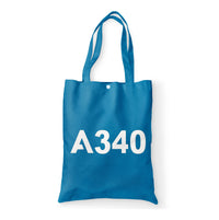 Thumbnail for A340 Flat Text Designed Tote Bags